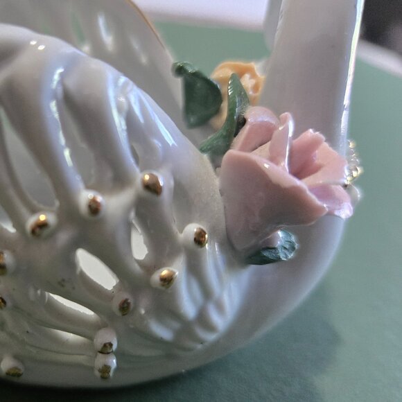 Vintage Victorian Chair and Swan Trinket Dish - Picture 5 of 13